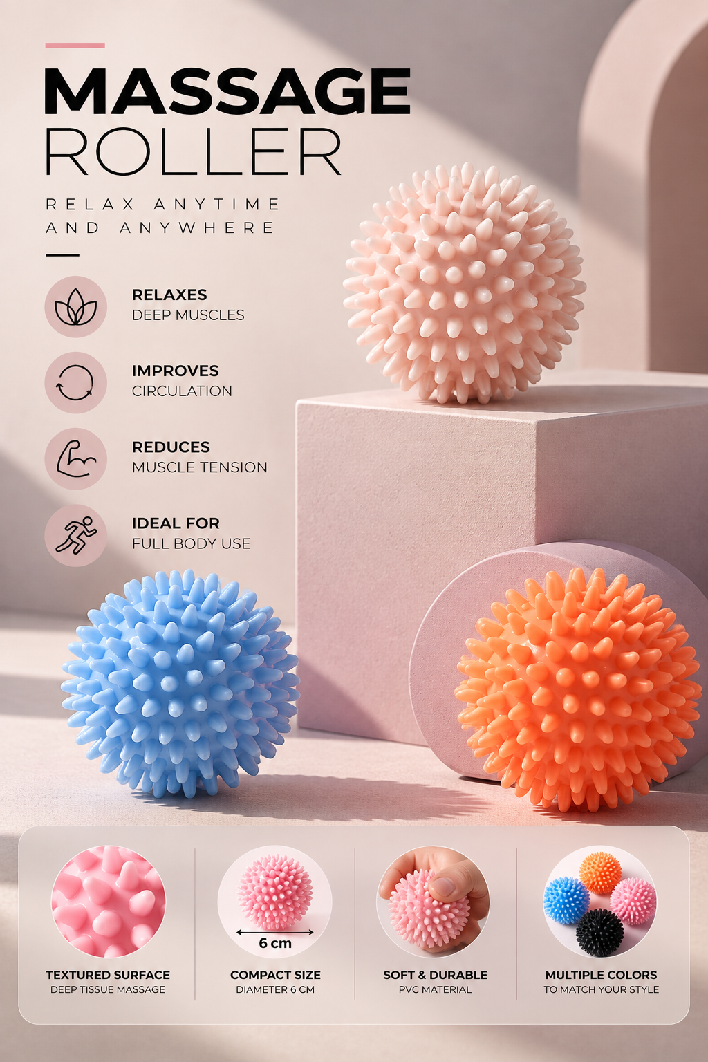 Bola de Masaje para Fascia y Músculos
